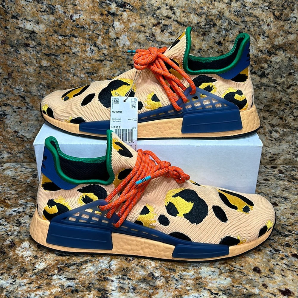 adidas Pharrell x NMD Human Race Animal Print - Pulse Amber US Men's Size 13